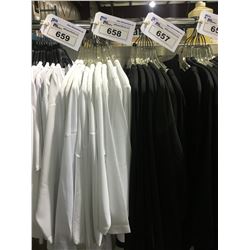 11 ASSORTED SIZED WHITE JA HOCKEY PRACTICE JERSEYS