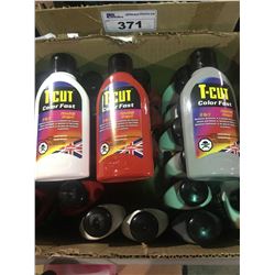 BOX OF ASSORTED 500ML T-CUT COLOR FAST 3 IN 1 AUTOMOTIVE CUT POLISH