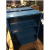 Image 2 : BLUE METAL 4 TIER MOBILE SKINNY AISLE SHOP CART