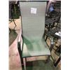 Image 2 : HOMECREST CAST ALUMINUM / GLASS 5PCS OUTDOOR PATIO TABLE SET INCLUDING: 4 MESH HIGH BACK ARM