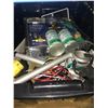 Image 3 : 2 BINS OF ASSORTED WORKLIGHT,CARABINERS & MISC