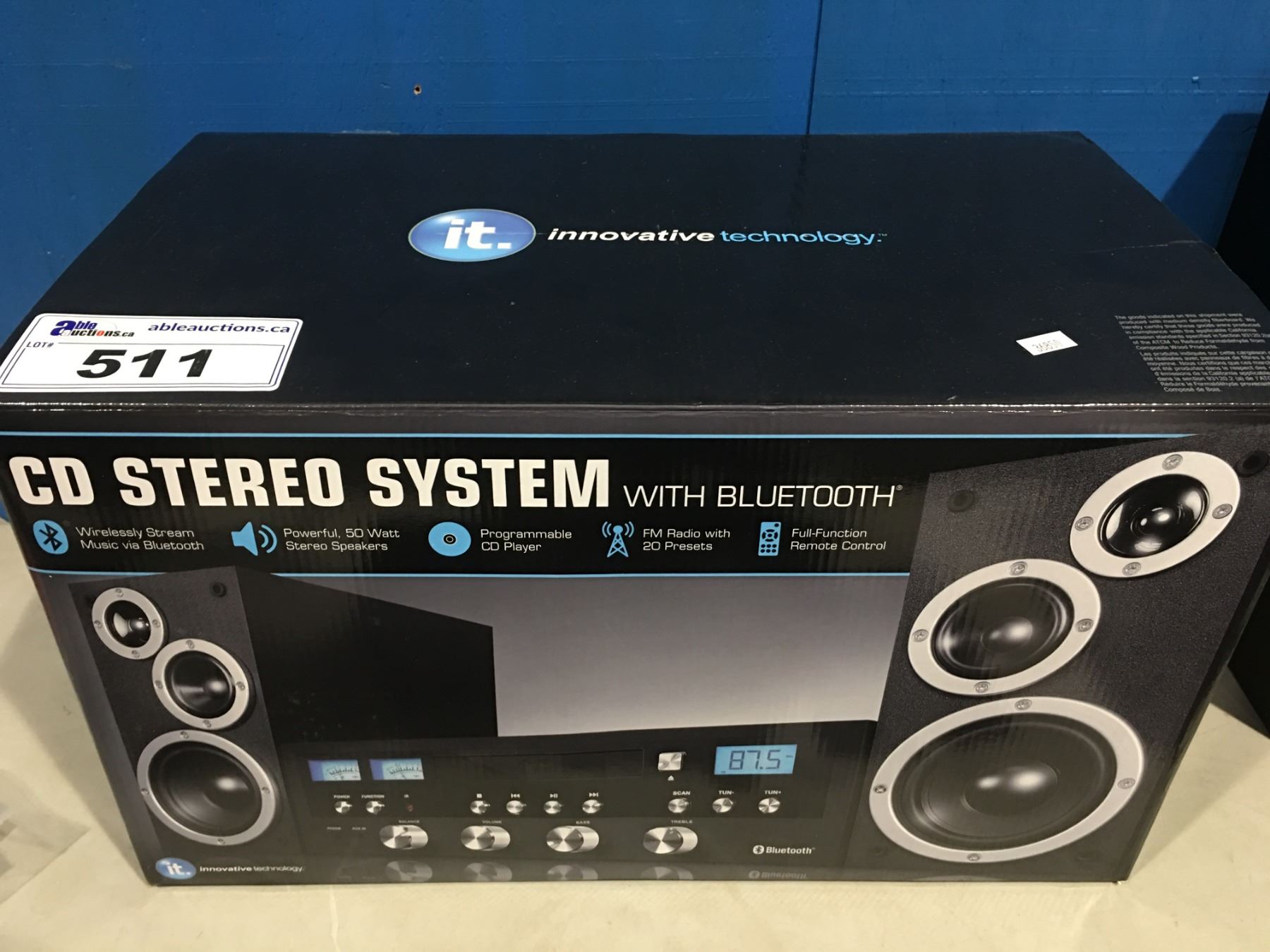 Advanced Technology Cd INNOVATIVE TECHNOLOGY CD STEREO SYSTEM WITH BLUETOOTH