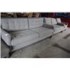 Image 2 : GREY FABRIC 3 PIECE SOFA SET INCLUDING LOVESEAT AND ARMCHAIR