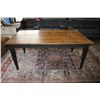 Image 2 : WOOD & BLACK DINING TABLE