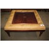 Image 2 : OSTRICH SKIN, WOOD & GLASS TOP COFFEE TABLE