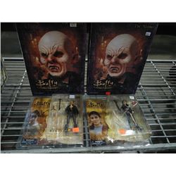 2 BUFFY THE VAMPIRE SLAYER THE MASTER 12" FIGURES AND 2 BTVS ACTION FIGURES (KENDRA & KENNEDY)