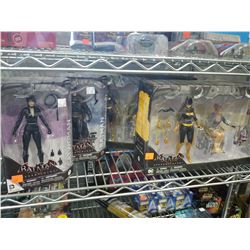 DC COLLECTIBLES BATMAN ARKHAM KNIGHT ACTION FIGURES - BATMAN, CATWOMAN AND PAIR OF BATGIRL & ORACLE