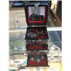 Image 2 : BEAUTIFUL MOTHER OF PEARL INLAY JEWELRY BOX WITH CONTENTS INCLUDING U.S. POLO WATCH, COSTUME