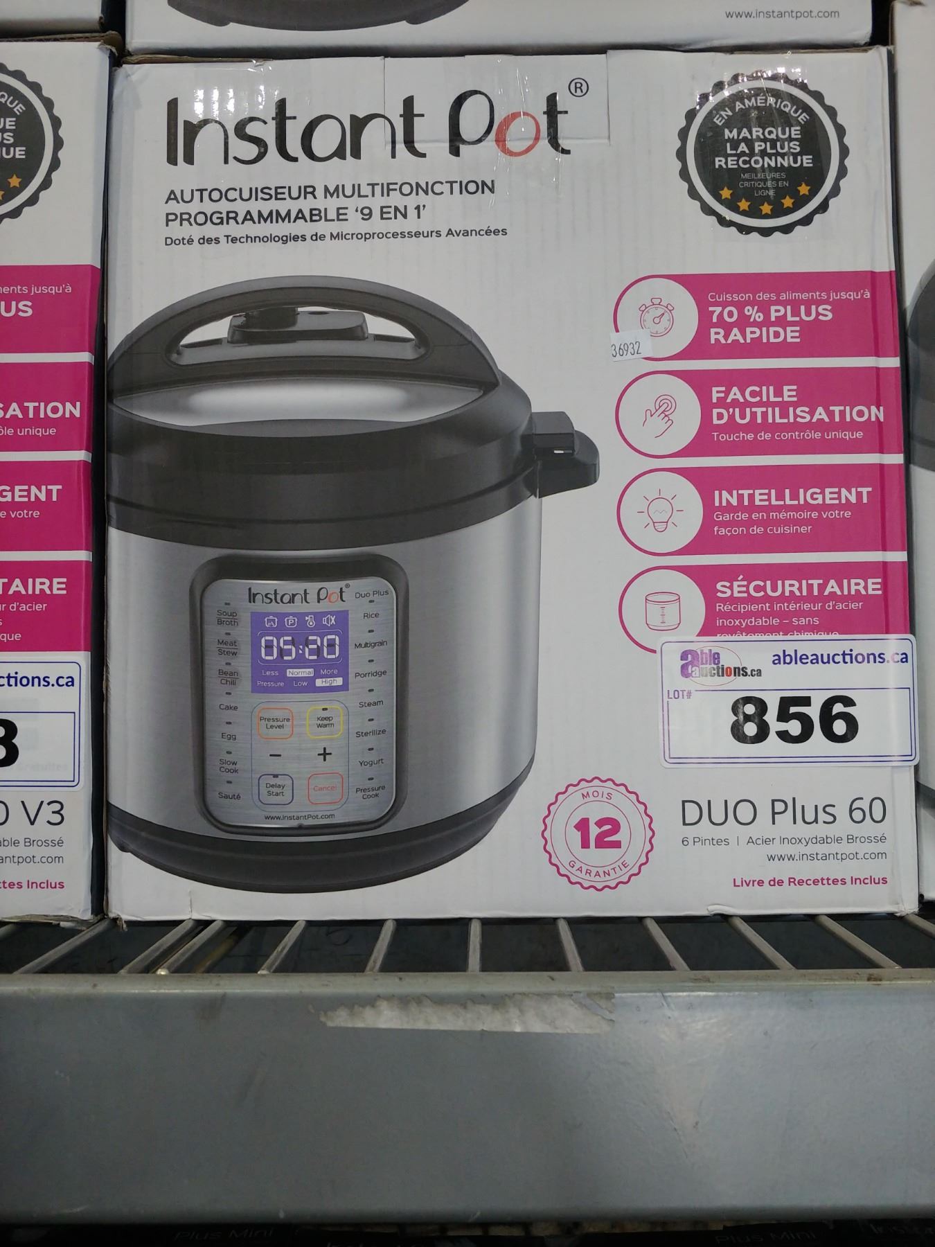 INSTANT POT DUO PLUS 60 6QT 9IN1 PROGRAMMABLE PRESSURE COOKER