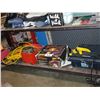 Image 2 : SHELF OF TOOLS INCLUDING POWER INVERTER, MASTERCRAFT SAW, CABLES AND MORE
