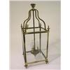 Image 1 : A gilt brass square hall lantern, 24ins  