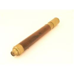 A T. Smith mahogany and brass 'day or night' telescope, with single drawer extending to 37.5ins, ins