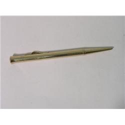 A 1940's gold 'Mascot' propelling pencil, with smooth finish and tapered end  