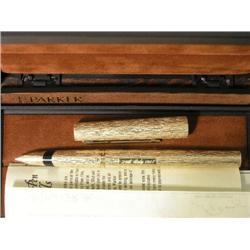 A Parker 'Royal Wedding' gold fountain pen, commemorating the wedding of Charles and Diana, bark eff