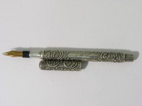 A Mabie Todd and Bard Swan sterling silver eyedropper, with