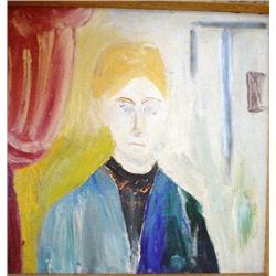  Reg Gammon (1894-1997)  oil on board,  Portrait of a lady,  24 x 24 ins.   