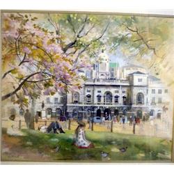  Hilda Chancellor Pope (1913-1976)  gouache,  The Horse Guards, Whitehall,  signed,  16 x 19 ins.   