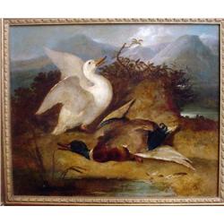  After Chadwick  oil on canvas,  Ducks in a landscape,  20 x 24 ins.   