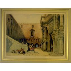  Thomas Shotter Boys (1803-74)  watercolour,  The Doge's Palace, Venice, Early Morning,  7 x 9.5 ins