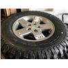 Image 2 : 4 - JEEP 5 BOLT RIMS WITH 4 GOODRICH MUD TERRAIN LT255/75R17 TIRES