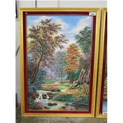 FRAMED DECORATIVE GEM STONE ART (48X68.5 )