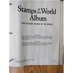 BINDER W/STAMPS (INTRODUCTION TO STAMPS OF THE WORLD) *W/SOME STAMPS*