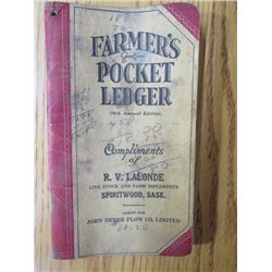 POCKET LEDGER (JD FARMERS) *1942-1943*