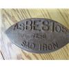 Image 4 : SAD IRON (ASBESTOS) *#72-8* (W/ HANDLE & COVER)