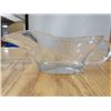 Image 6 : LOT OF 6 GLASS WARE (DEPRESSION ERA SUGAR, COPPER STIEN, CLEAR GRAVY BOAT, JOHNSTON BROS, SWAN, BATM