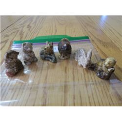 J WADE FIGURINES *DOGS & RABBIT* (6 PACK)