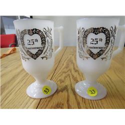25TH ANNIVERSARY CUPS (5.5 INCHES TALL)
