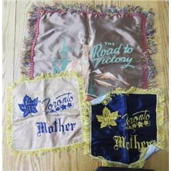 SOUVENIR PILLOW COVERS (TORONTO, ALASKA HIGHWAY, MOTHER)