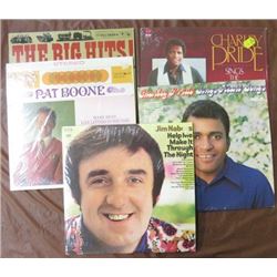 ALBUMS (CHARLIE PRIDE, JIM NABORS, PAT BOON & BIG HITS) *QTY 5*