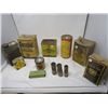 Image 1 : LOT OF 12 FARM CHEMICAL CONTAINERS *IN WOODEN BOX*
