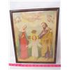 Image 1 : RELIGIOUS PICTURE (WOOD & GLASS FRAME) *VINTAGE*