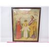 Image 2 : RELIGIOUS PICTURE (WOOD & GLASS FRAME) *VINTAGE*