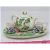 Image 1 : TEA POT, CREAM/SUGAR/PLATTER (TEAPOT W/CLOCK)