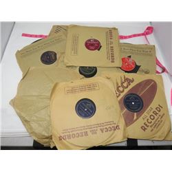 78 RPM RECORDS (RCA, VICTOR, COLUMBIA, ETC) *QTY 8* 'EDDIE ARNOLD, LOUIS ARMSTRONG ETC'