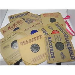 78 RPM RECORDS (RCA, VICTOR, COLUMBIA, ETC) *QTY 9* 'JUNE VALLI, PERRY COMO, PATTI PAGE ETC' (1 BROK