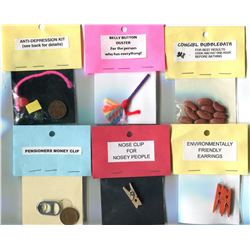 LOT OF NOVELTY ITEMS (QTY 11) 'BELLY BUTTON DUSTER, FREE TICKET, ETC.'