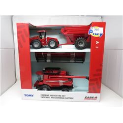 CASE 8230 COMBINE, STX500 TRACTOR AND GRAIN CART IN BOX