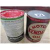 Image 2 : OIL TINS *FULL* (QTY 2) *BARDAHL & KENDALL*