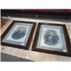 Image 1 : LOT OF 2 PHOTOS IN FRAME (19.5X23 FRAME 12X14 INCH PHOTOS) *VERY OLD*