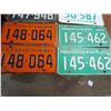 Image 4 : LOT OF 6 SETS LICENCE PLATES (1961-62-63-67-68-69) *SASK* (QTY 12)