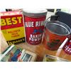 Image 2 : LOT OF 9 ASSORTED TINS (BAKING POWDER, LARD, TOFFEE, ETC…)