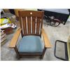 Image 1 : OAK ROCKER 1/4 CUT (VERY SOLID ARTS AND CRAFTS STYLE)