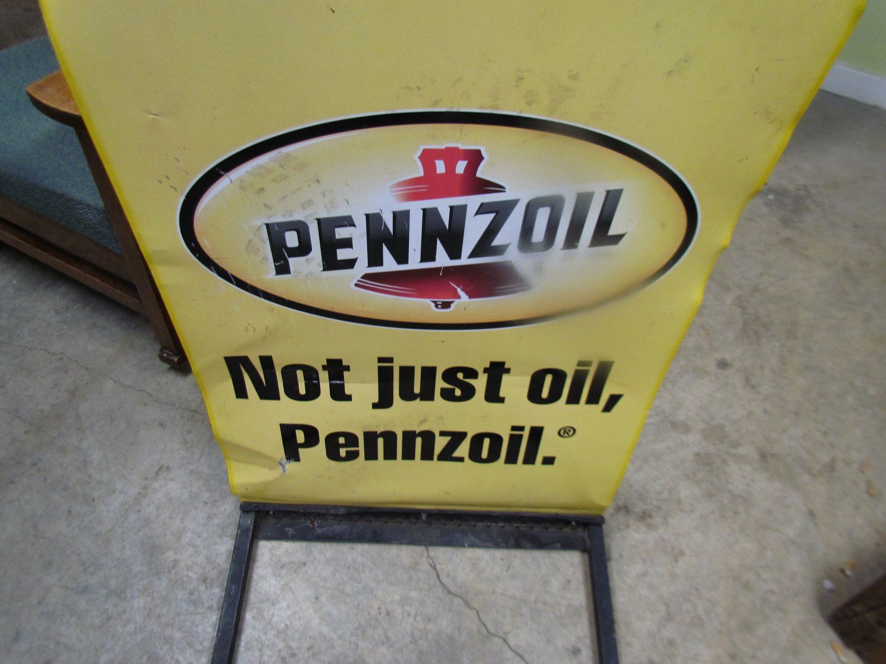 2 SIDED SIGN PENZOIL SIDE WALK Schmalz Auctions 2-sided-sign-penzoil-side-walk-schmalz-auctions