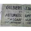 Image 2 : TIN SIGN (GILBERT STACKER) *AUTOMATIC HARVESTER COMPANY 1936 - CALGARY, AB* (30" X 15")