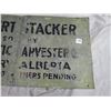 Image 3 : TIN SIGN (GILBERT STACKER) *AUTOMATIC HARVESTER COMPANY 1936 - CALGARY, AB* (30" X 15")