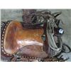Image 3 : LOT OF 4 (SADDLE, 2 BRIDLES, HALTER, LARIATE) *SOLD AS IS - NO STIRRUPS*